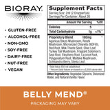 BIORAY Daily Belly Mend Probiotic Supplement nutritional information
