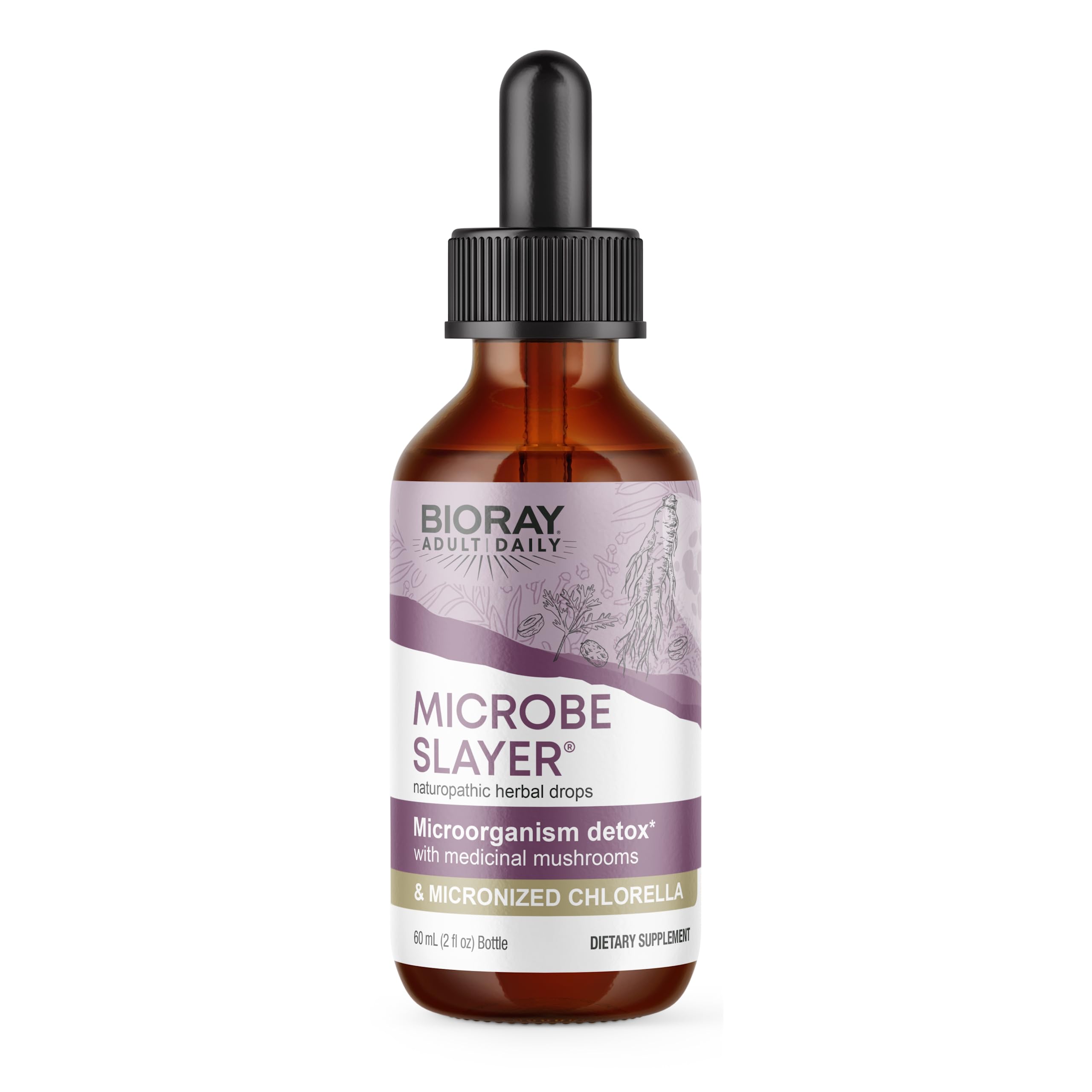 BIORAY Daily Microbe Slayer Probiotic Supplement bottle front view