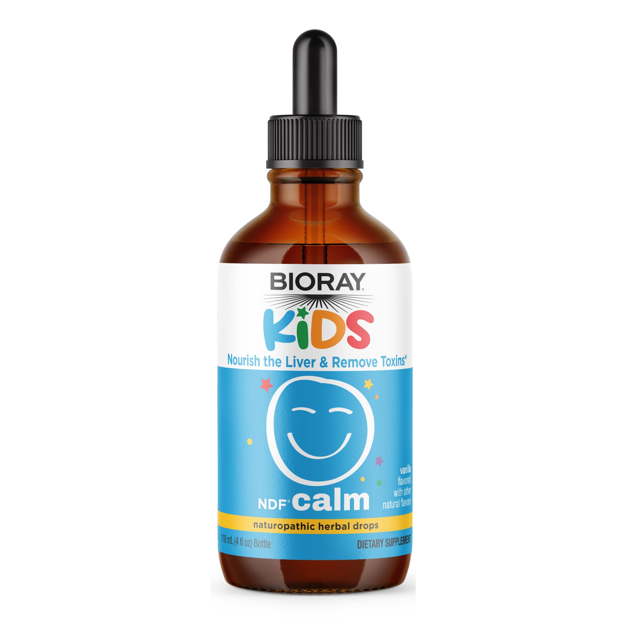 BIORAY Kids NDF Calm Herbal Supplement front view 113g