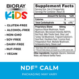 BIORAY Kids NDF Calm Herbal Supplement side view showing ingredients