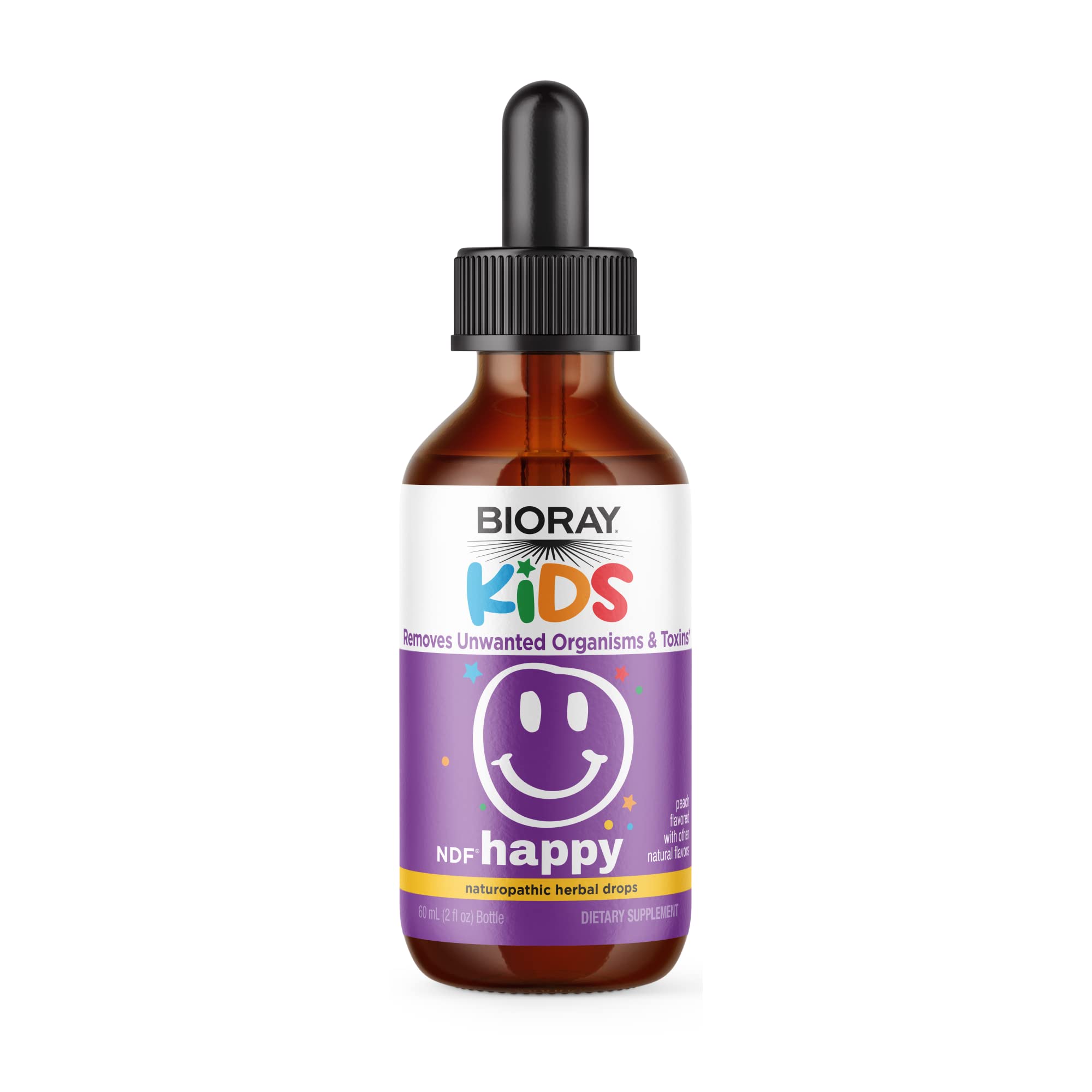 BIORAY Kids NDF Happy 57g supplement bottle front view