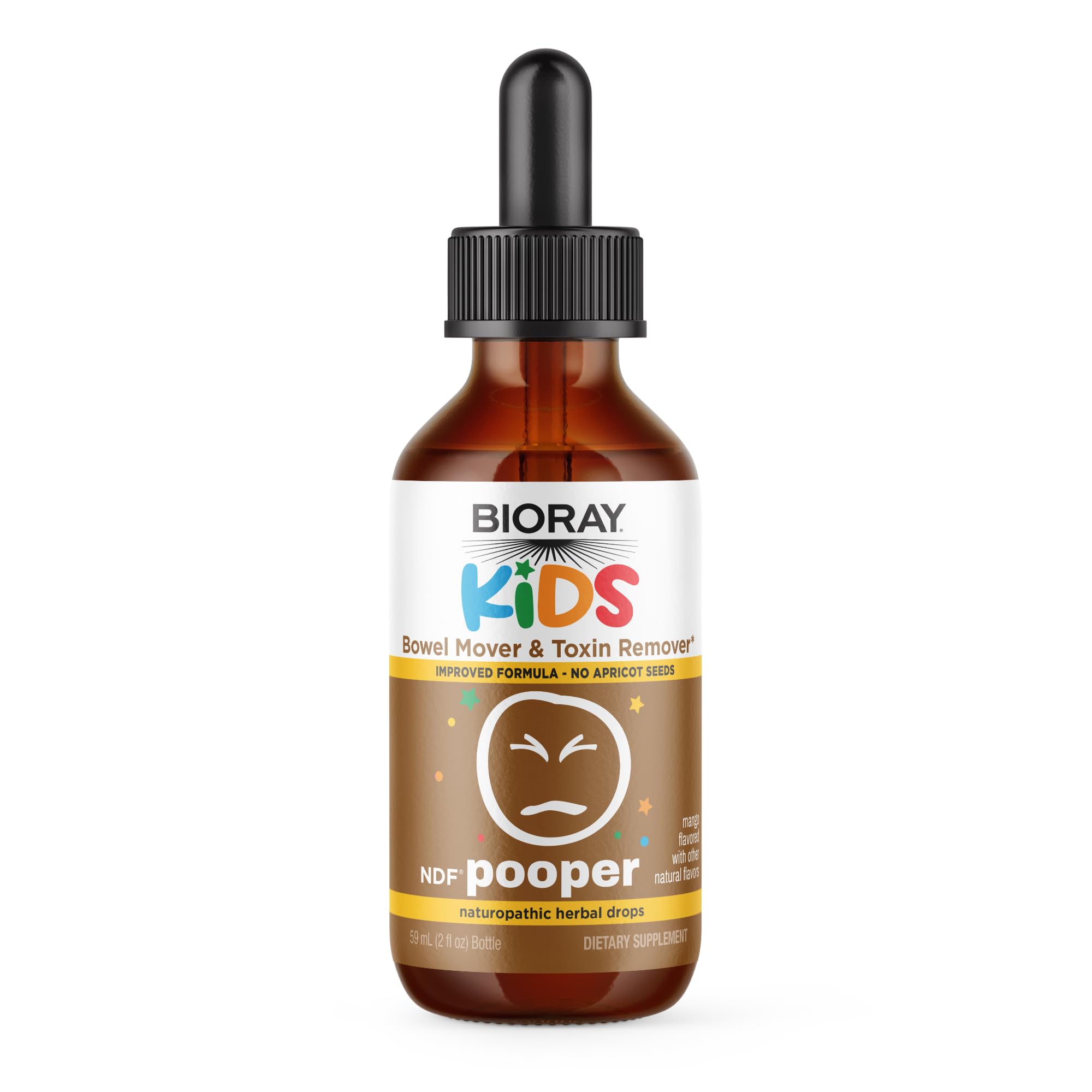 BIORAY Kids NDF Pooper daily supplement bottle front view