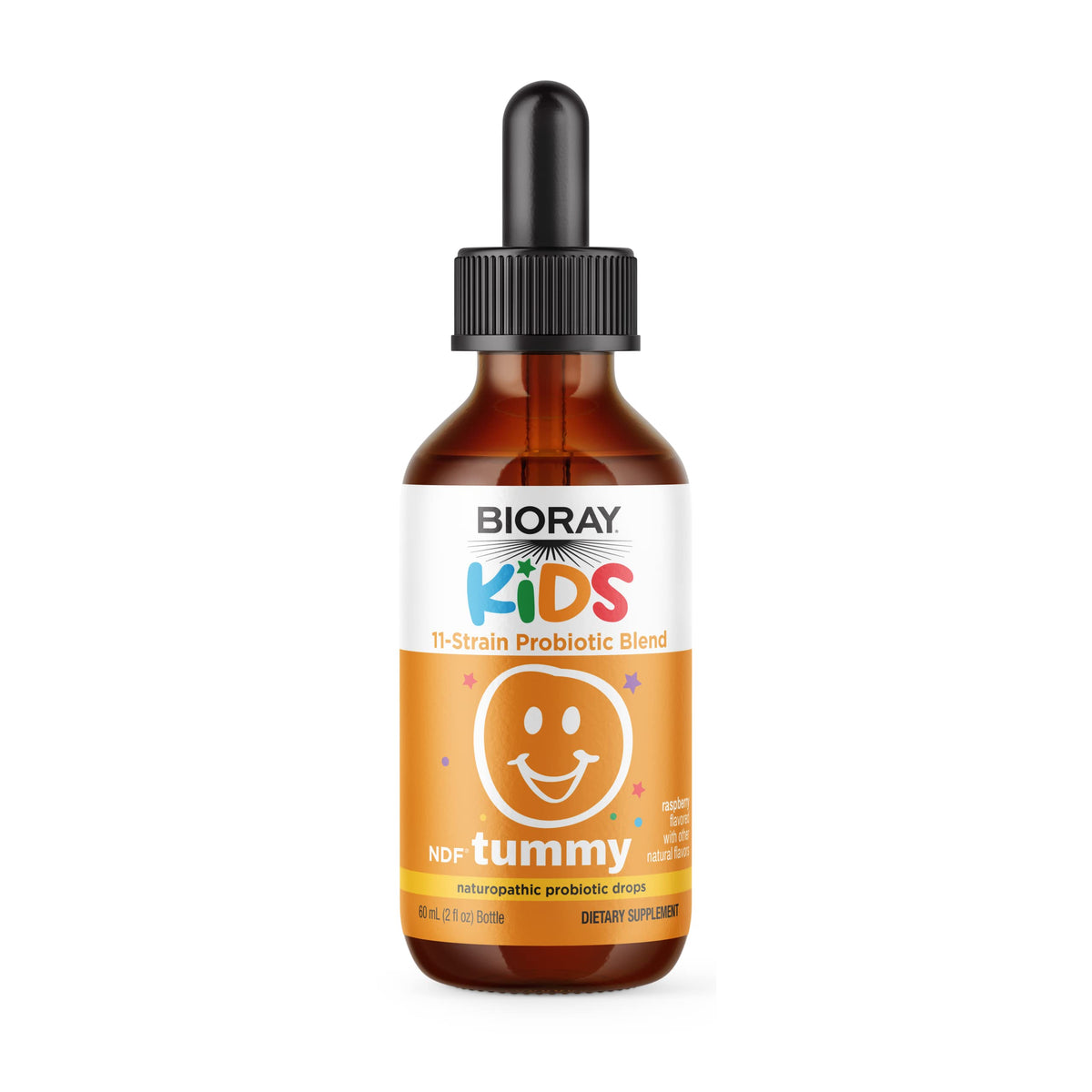 BIORAY Kids NDF Tummy 136g front view with packaging