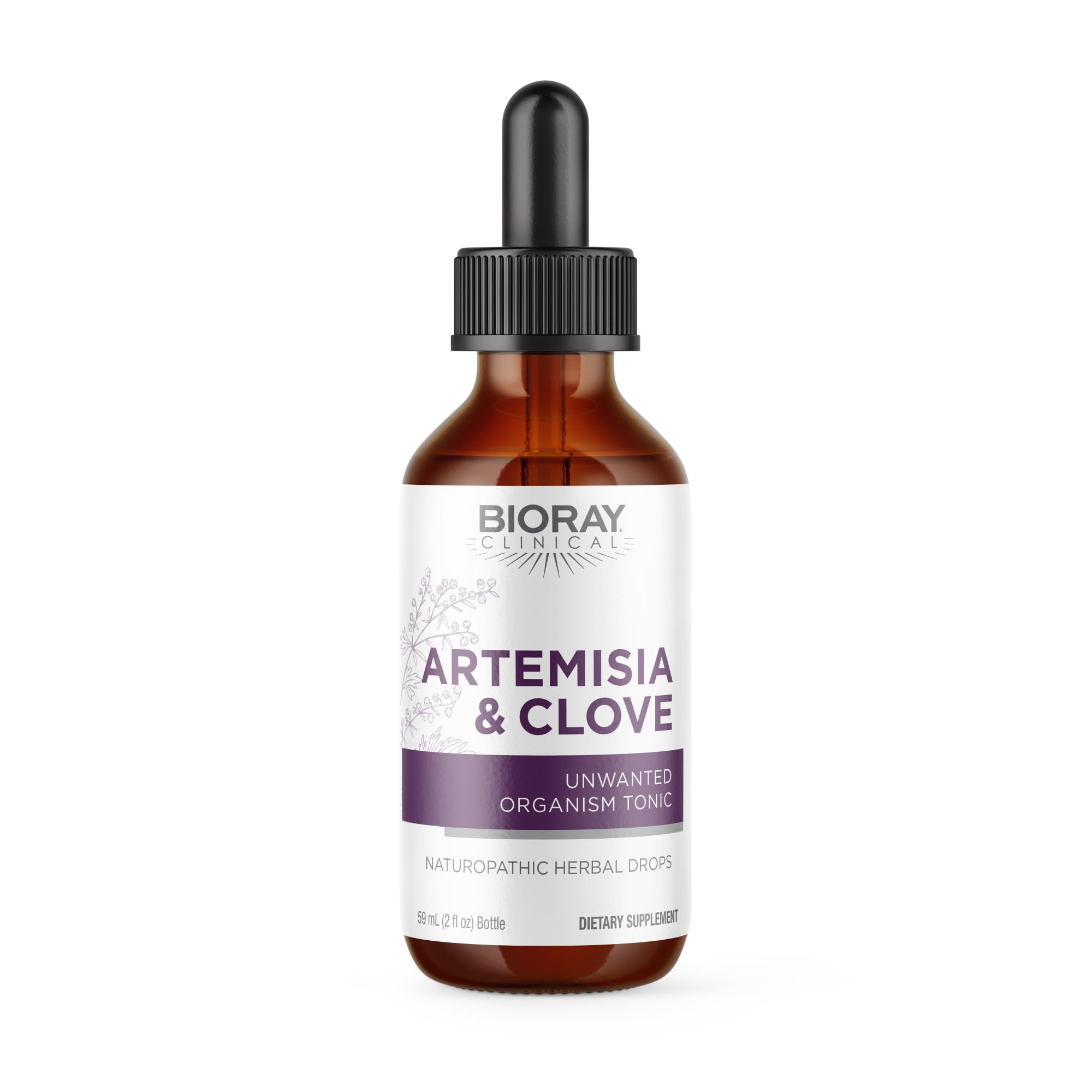 BIORAY Professional Artemisia & Clove Herbal Supplement front view