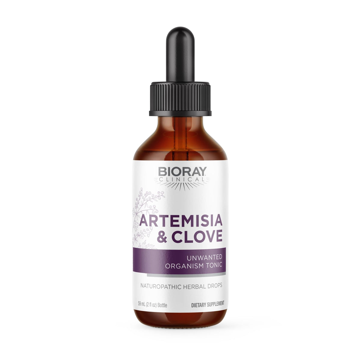 BIORAY Professional Artemisia & Clove Herbal Supplement front view