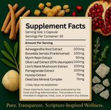 Bioregen co Olive Leaf Supplement capsules in a hand