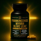 Bioregen co Olive Leaf Supplement with a background of herbs