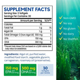 Biorixil Omega-3 Algal Oil Capsules on a kitchen counter