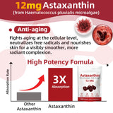 Biorizvo Astaxanthin 12mg capsules close-up