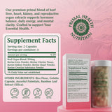 Biorizvo Beef Organ Supplement bottle with a plant background