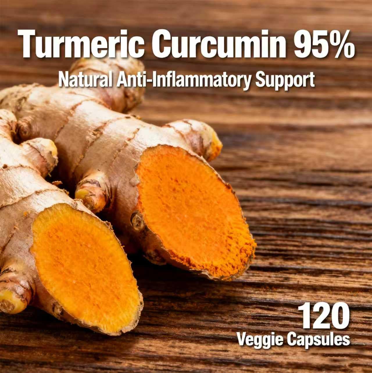 Biorootlabs Turmeric Capsules open bottle with capsules