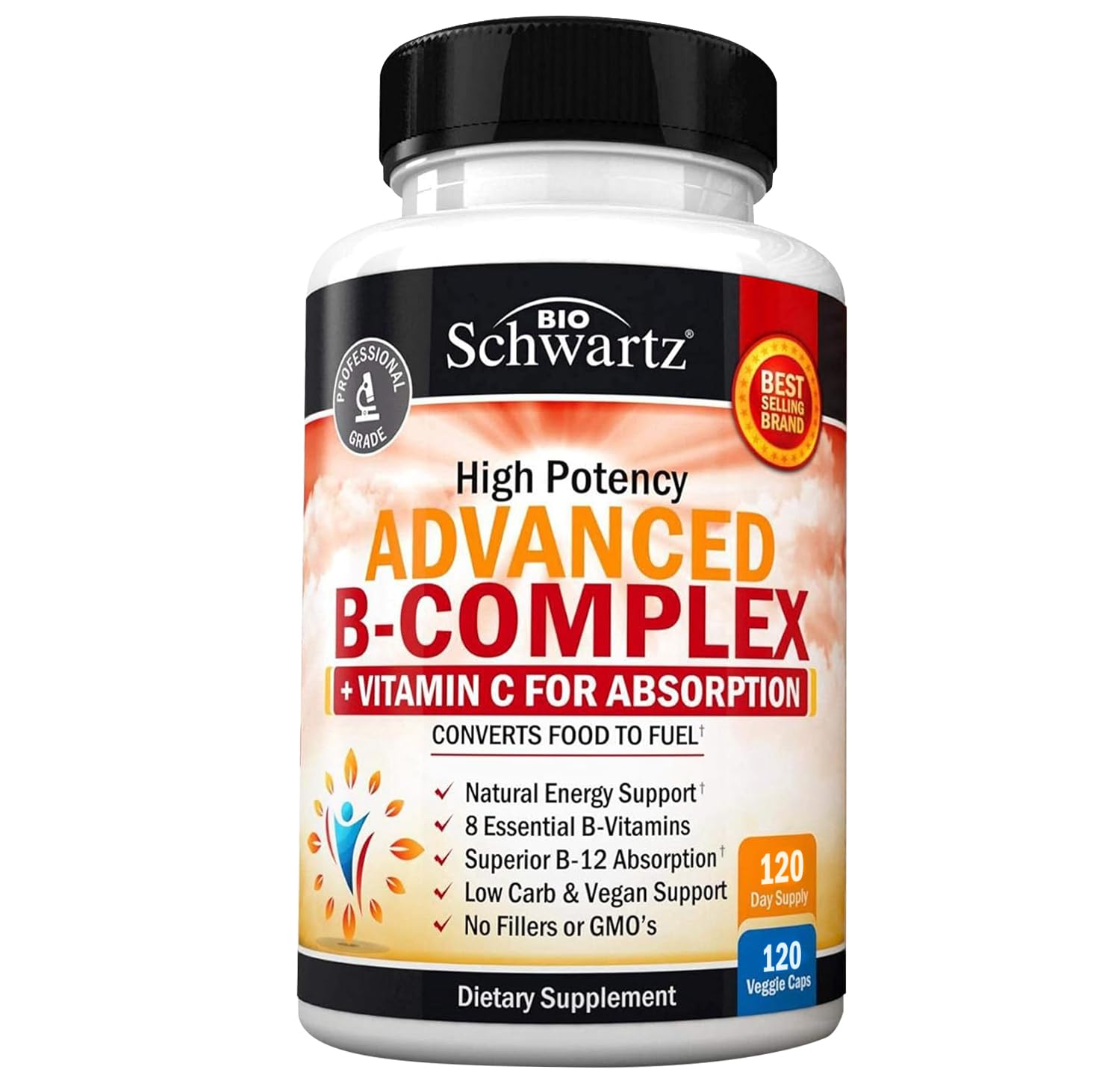 BioSchwartz B-Complex Vitamins with Vitamin C front view