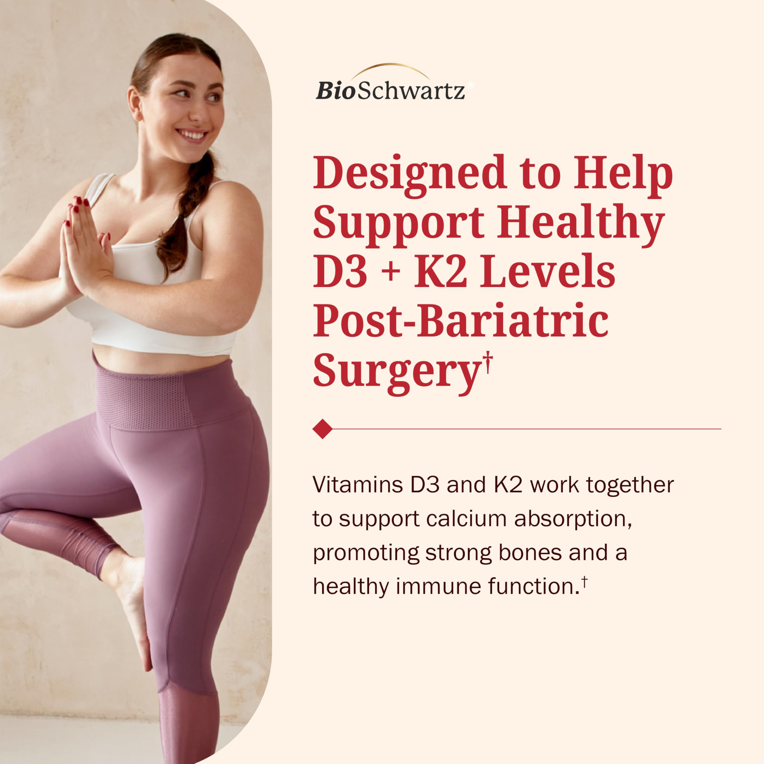 BioSchwartz Bariatric D3 + K2 tablets cherry strawberry flavour
