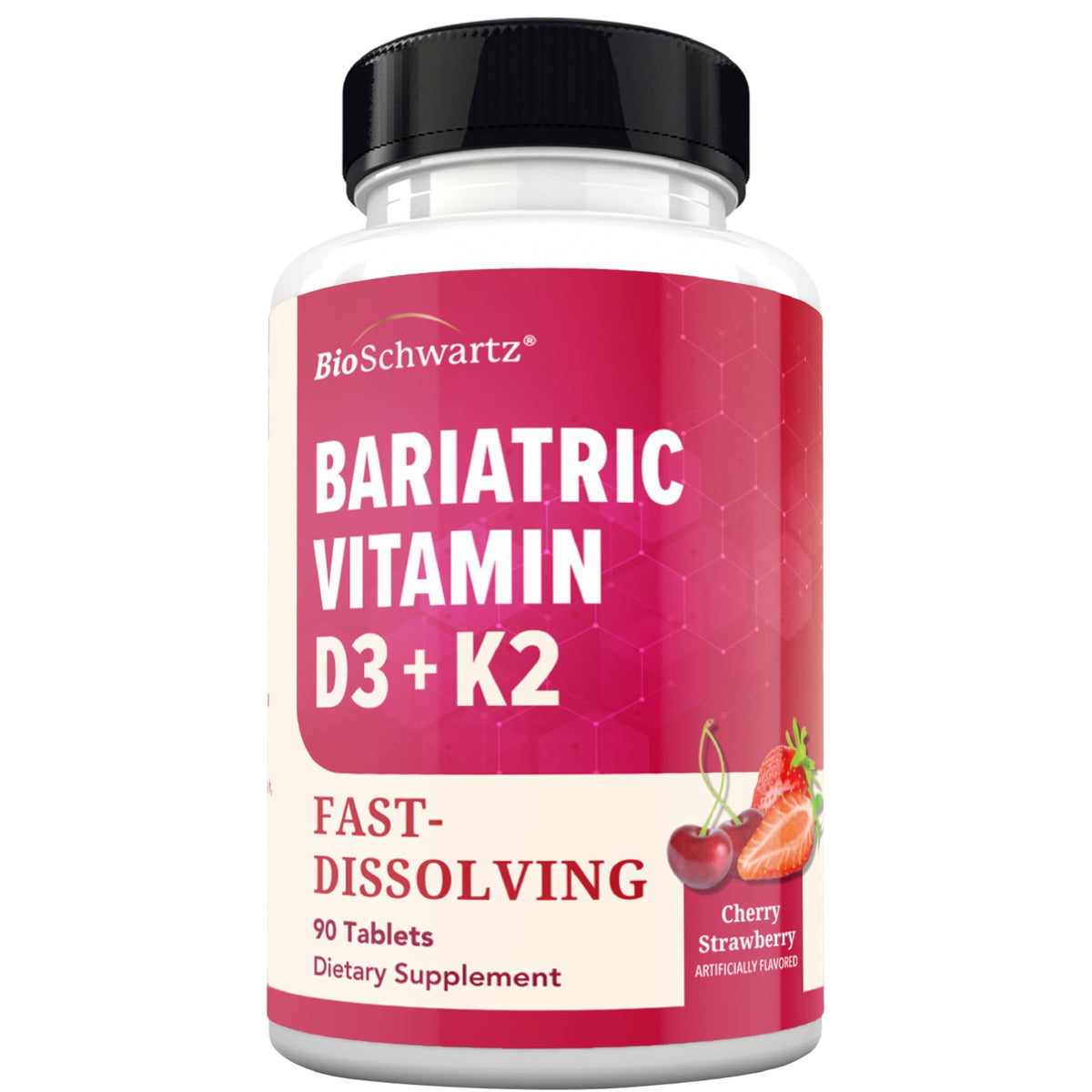 BioSchwartz Bariatric D3 + K2 tablets front view with packaging