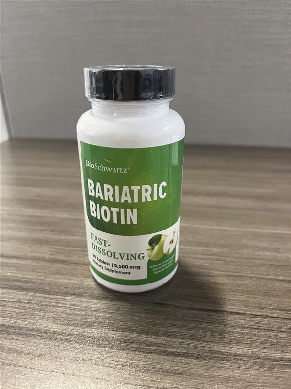 BioSchwartz Biotin Supplement 5500mcg with a glass of water