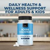 BioSchwartz Bovine Colostrum Capsules 1500mg capsules on a spoon