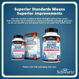 BioSchwartz Calcium Supplement side view with ingredients list