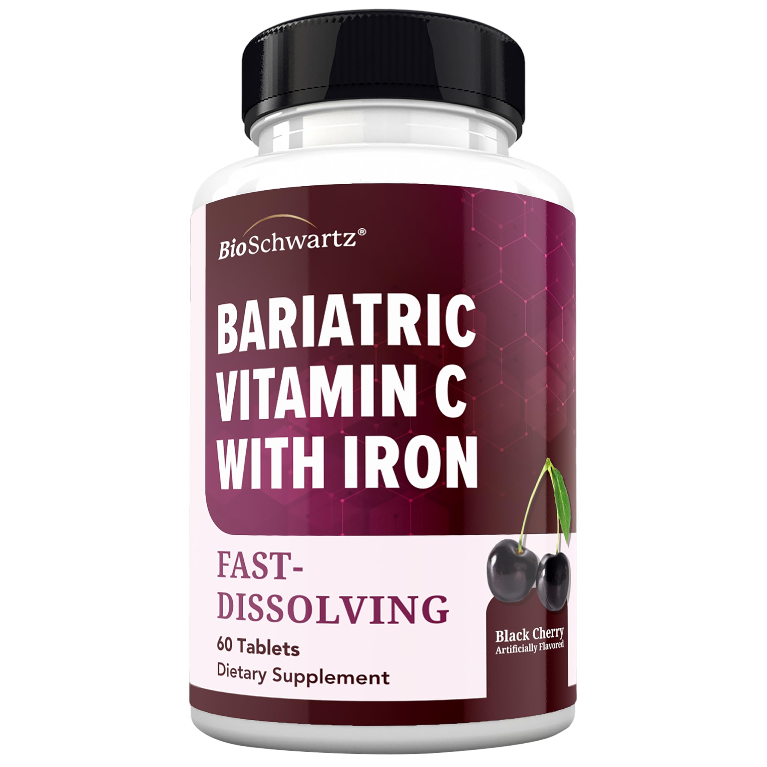 BioSchwartz Chewable Iron & Vitamin C Tablets front view