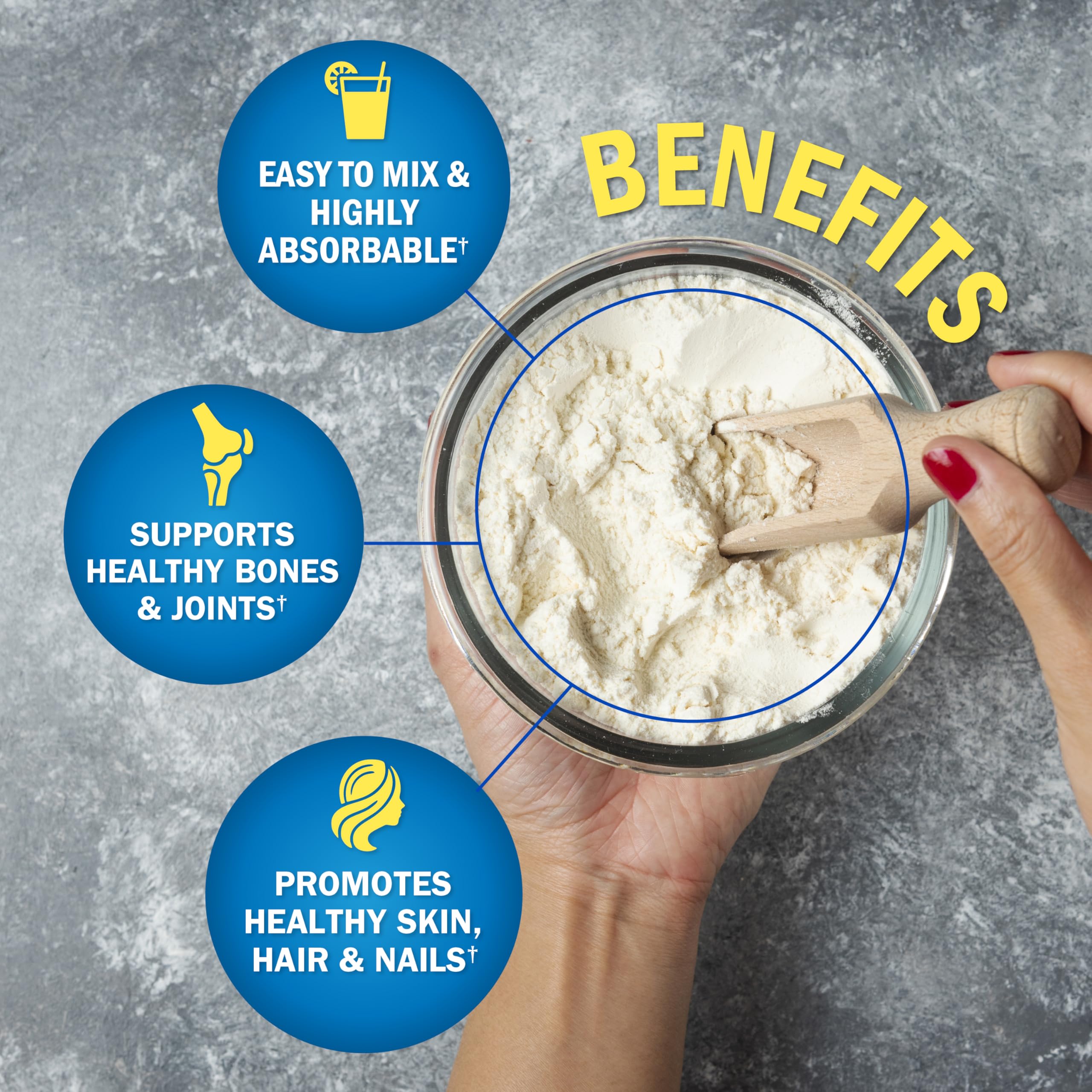 BioSchwartz Collagen Peptides Powder 454g mixed in smoothie