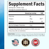 BioSchwartz Collagen Peptides Powder 454g scoop in a glass