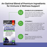 BioSchwartz Elderberry Capsules 500mg bottle with background