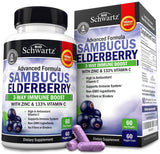 BioSchwartz Elderberry Capsules 500mg front view