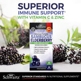 BioSchwartz Elderberry Capsules 500mg on wooden table