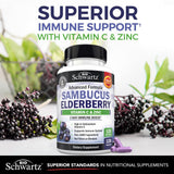 BioSchwartz Elderberry Supplement capsules on a table