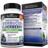 BioSchwartz Elderberry Supplement packaging and capsules