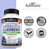 BioSchwartz Elderberry Supplement with a measuring spoon
