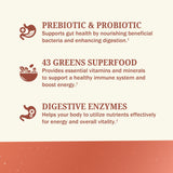BioSchwartz Greens Superfood Powder 190g with fresh vegetables
