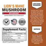 BioSchwartz Lion's Mane Mushroom Supplement 2100mg side view