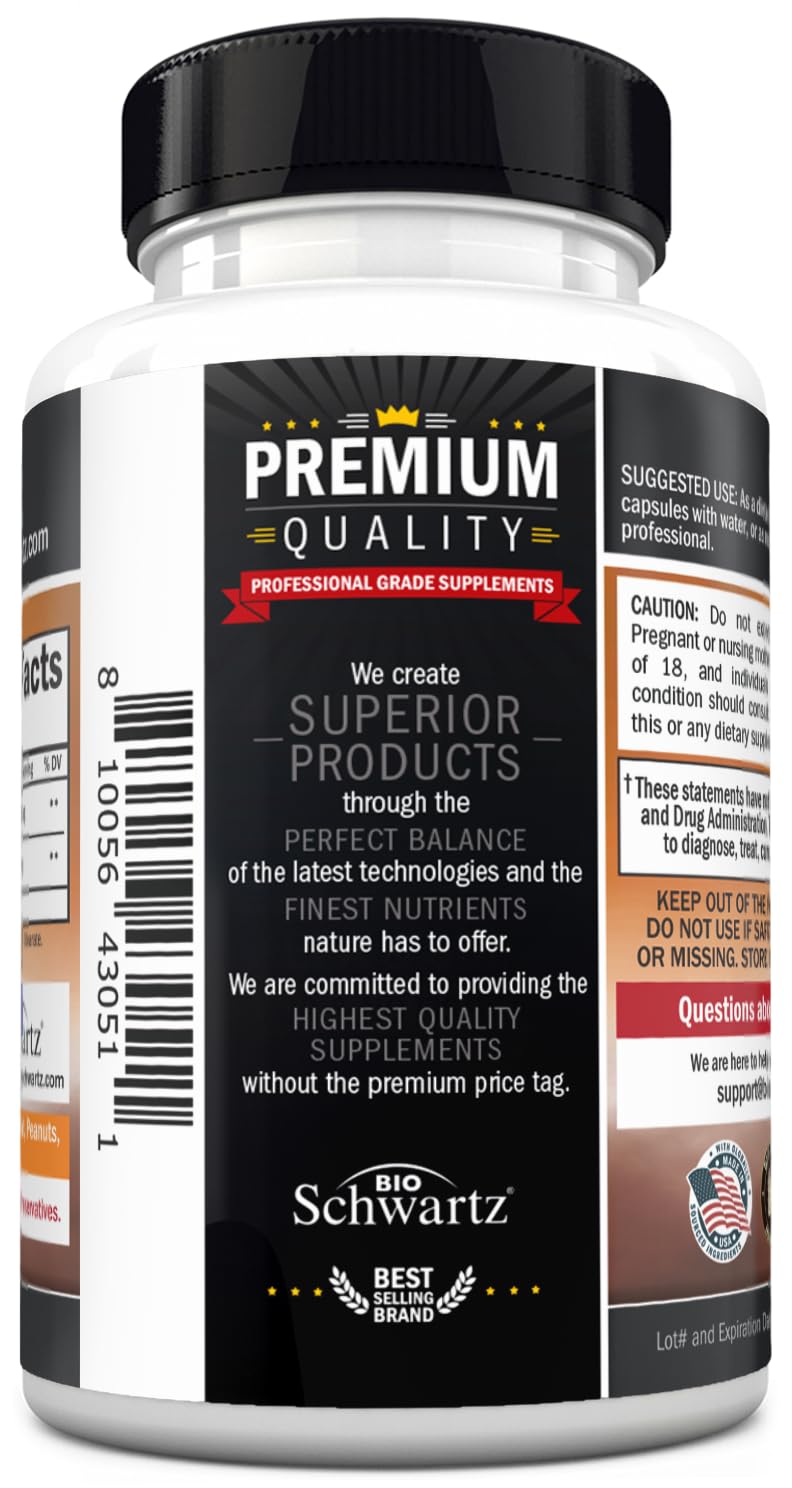 BioSchwartz Lion's Mane Mushroom Supplement 2100mg with a glass of water