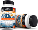 BioSchwartz Men's 50+ Multivitamin Capsules opened bottle