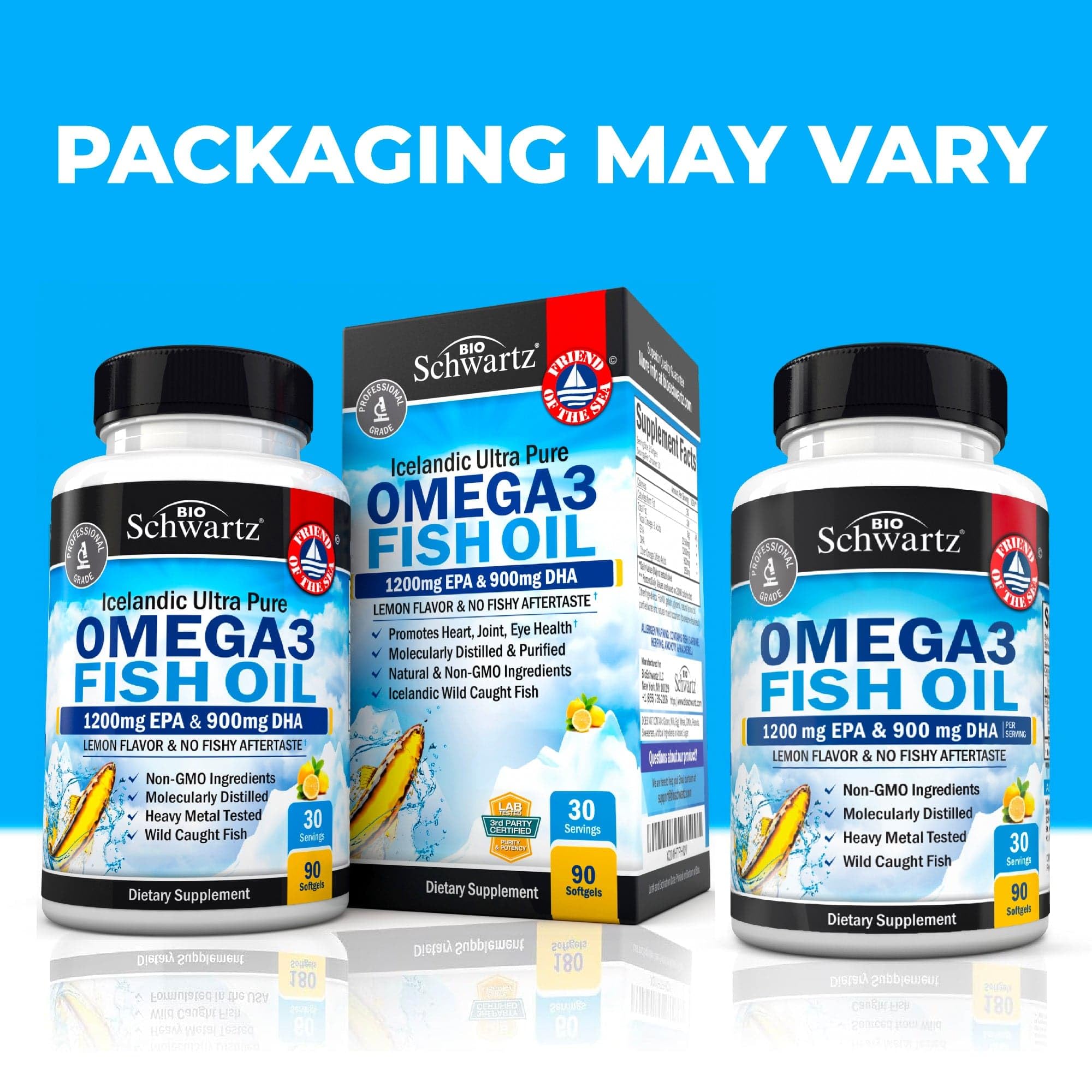 BioSchwartz Omega-3 Fish Oil Softgels close-up of softgel
