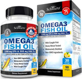 BioSchwartz Omega-3 Fish Oil Softgels front view with packaging
