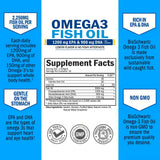 BioSchwartz Omega-3 Fish Oil Softgels on a wooden surface