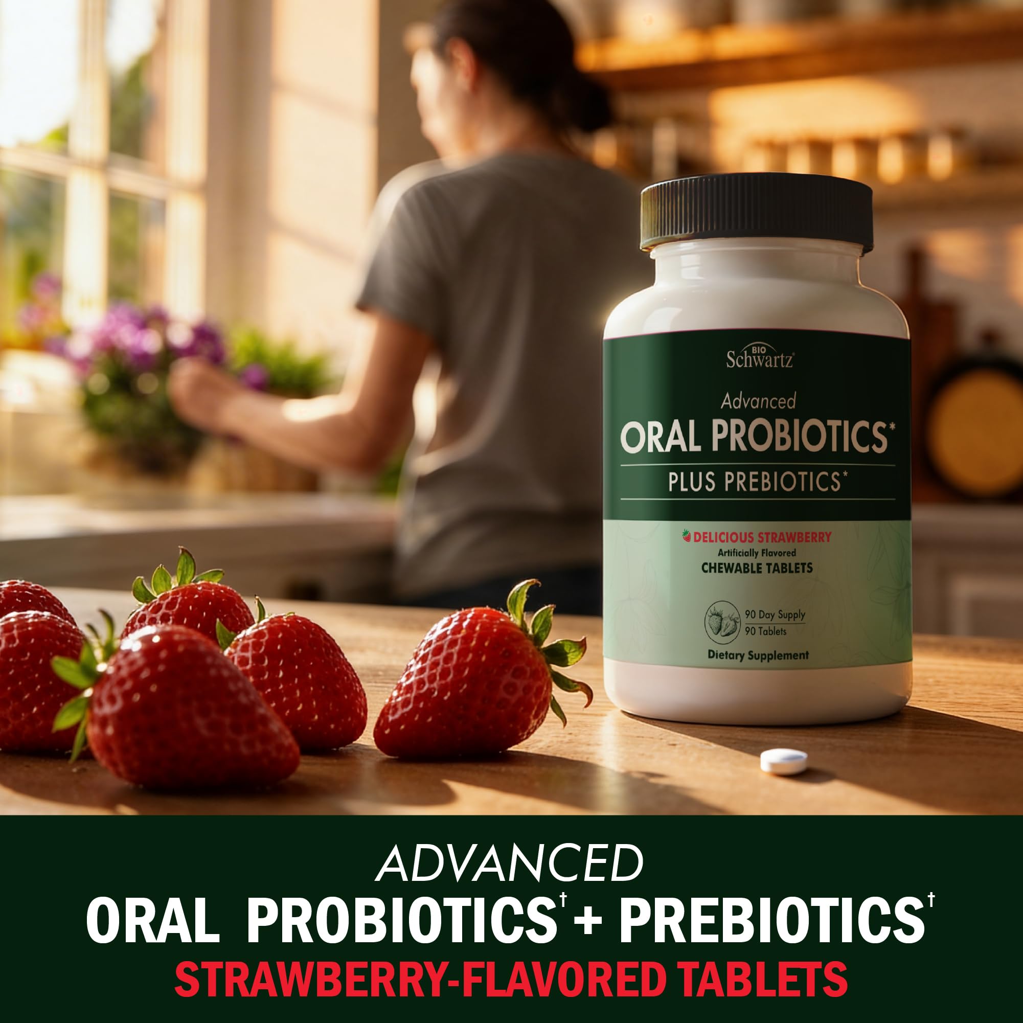 BioSchwartz Oral Probiotics 3 Billion CFU back view