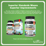 BioSchwartz Organic Coconut Oil Softgels bottle with label