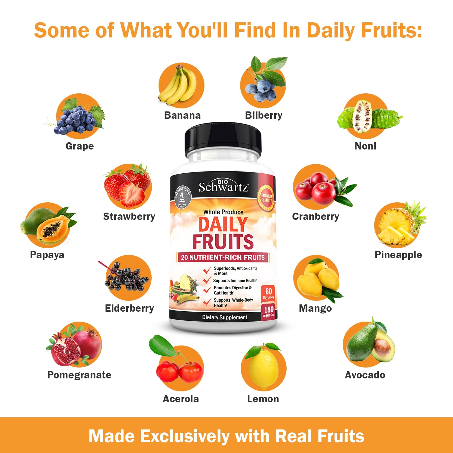 BioSchwartz Super Greens Fruit & Veggie Capsules packaging