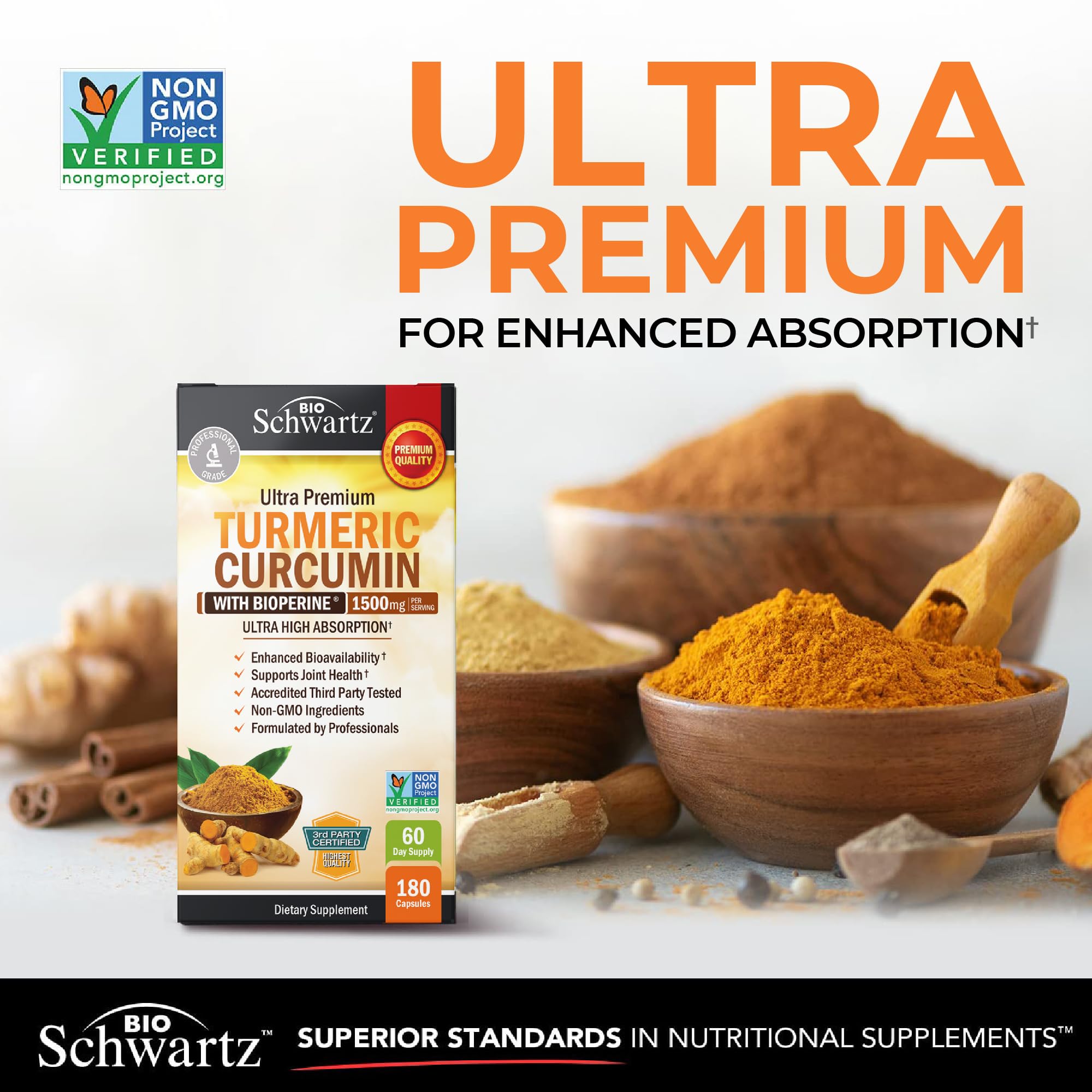 BioSchwartz Turmeric Curcumin 1500mg packaging