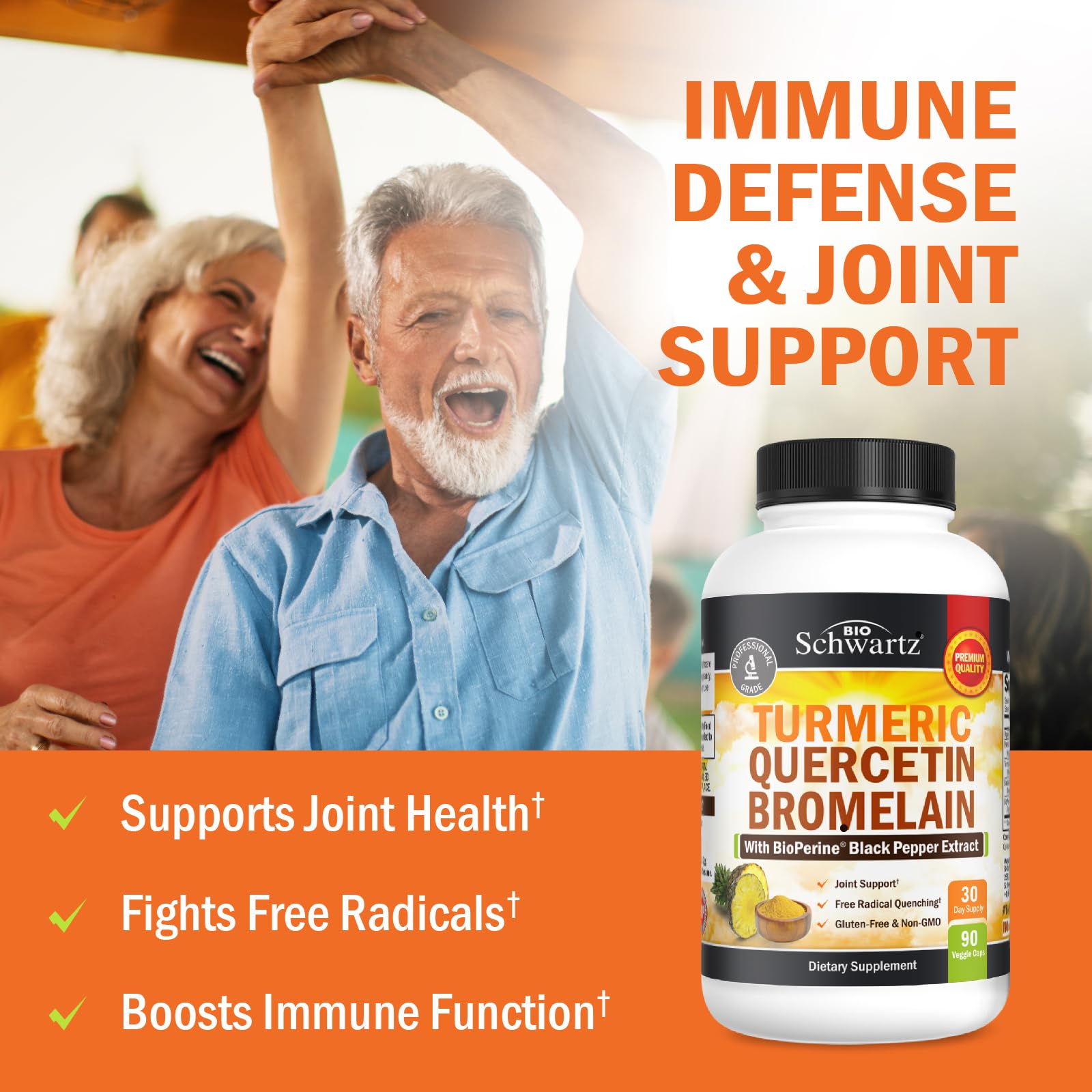 BioSchwartz Turmeric Curcumin capsules close-up