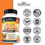 BioSchwartz Turmeric Curcumin capsules with measuring spoon