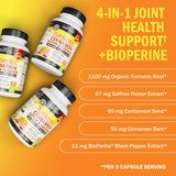 BioSchwartz Turmeric Curcumin Cinnamon Saffron Cardamom bottle with measuring spoon