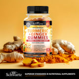 BioSchwartz Turmeric Curcumin & Ginger Gummies close-up of gummies