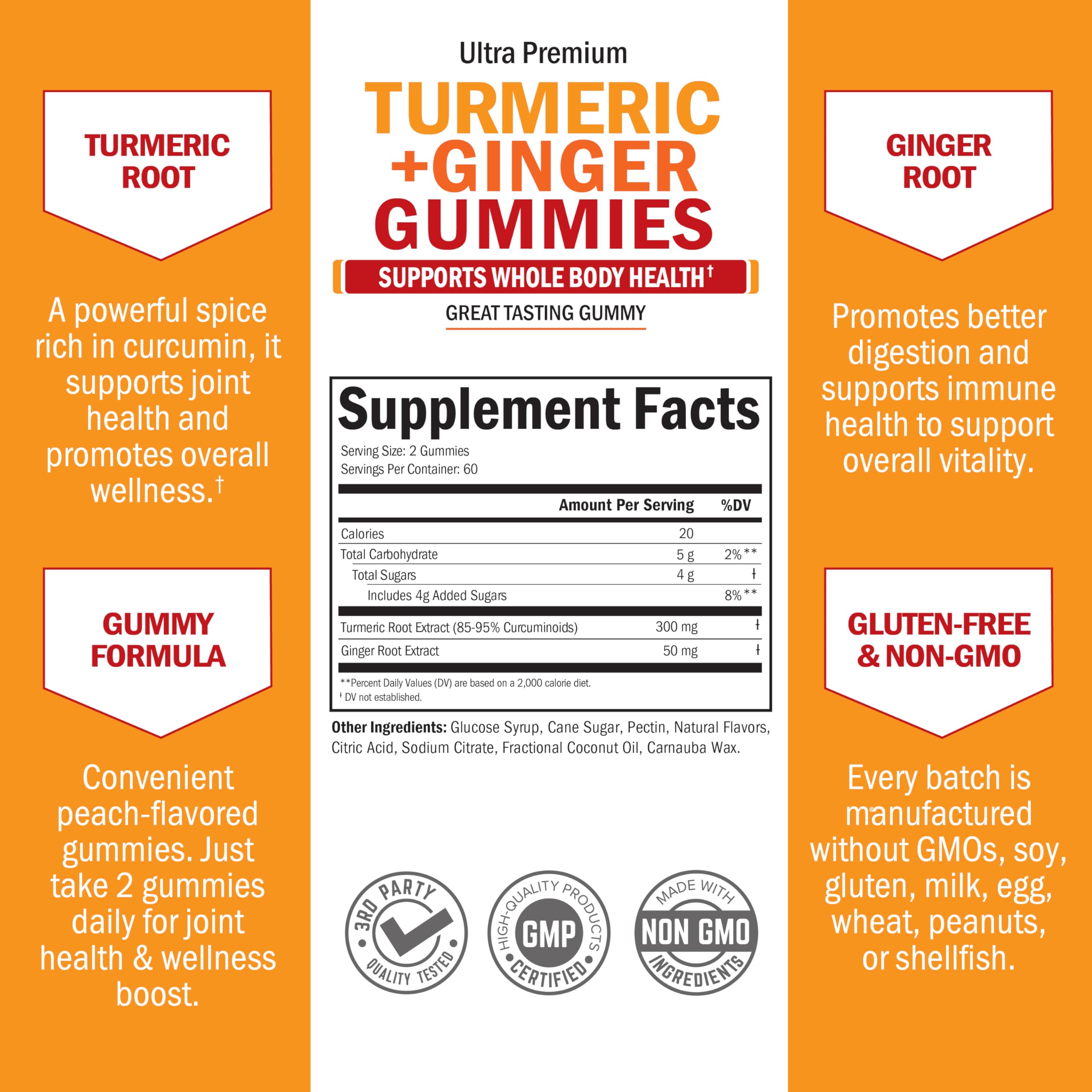 BioSchwartz Turmeric Curcumin & Ginger Gummies inside container