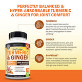 BioSchwartz Turmeric Ginger Supplement Capsules on a wooden table