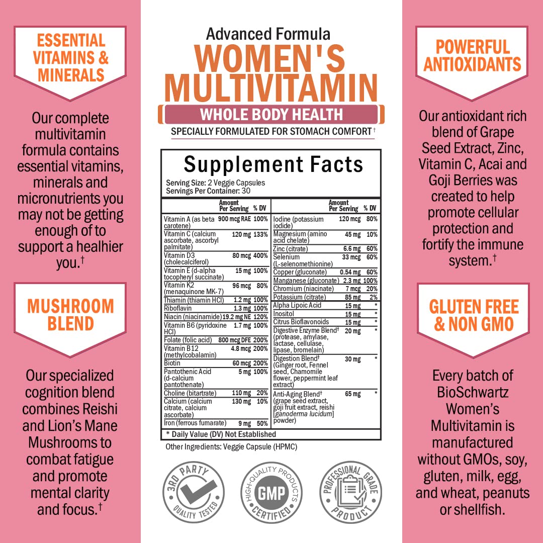 BioSchwartz Women's Multivitamin 100g bottle with label