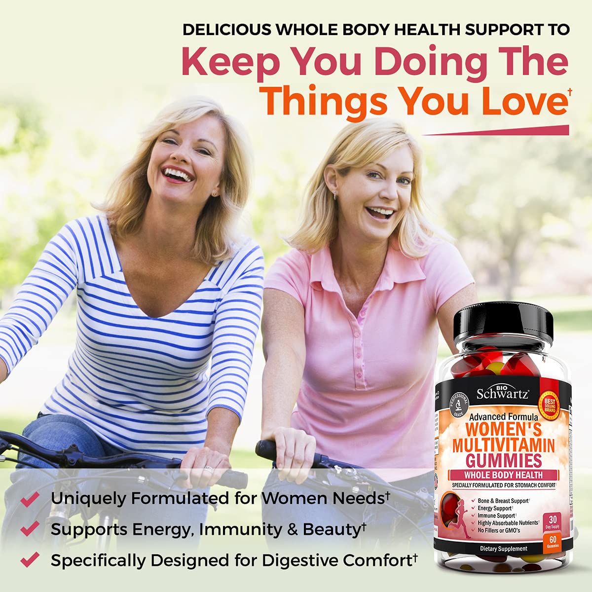 BioSchwartz Women's Multivitamin Gummies close-up of gummies