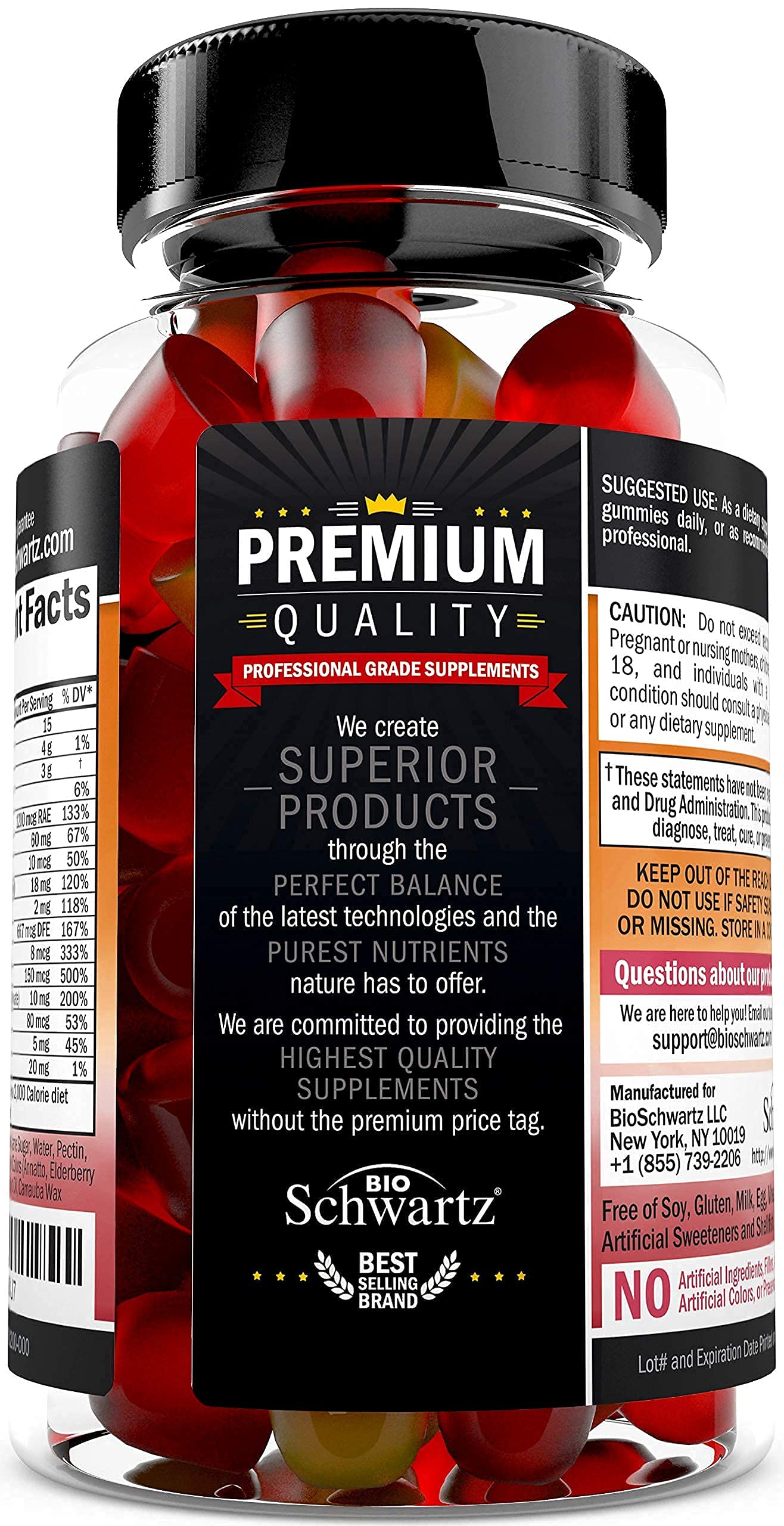 BioSchwartz Women's Multivitamin Gummies with measuring spoon for serving